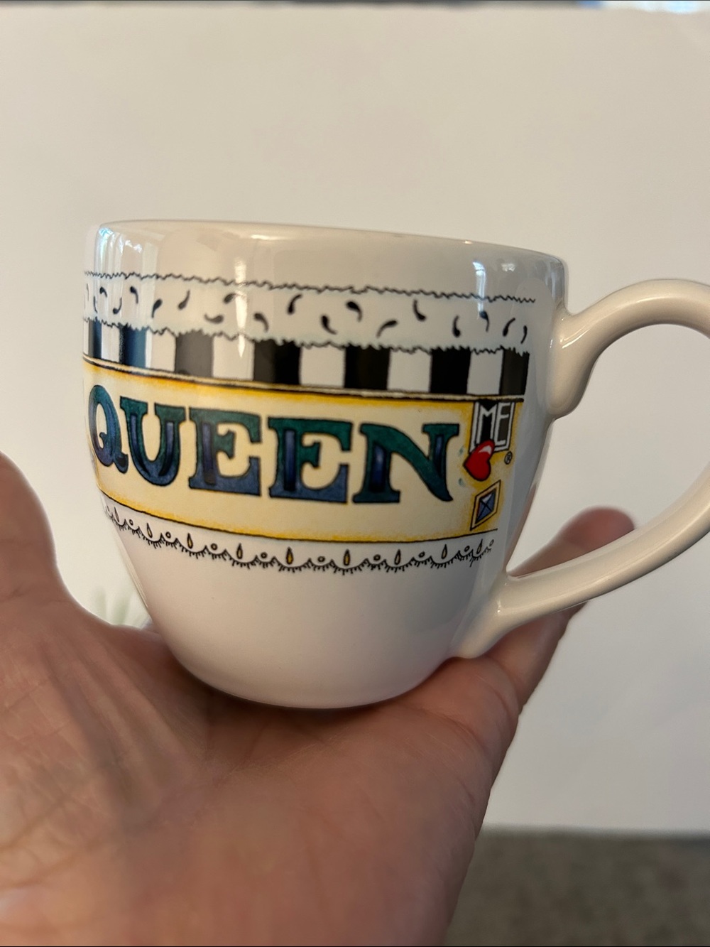 Mary Engelbreit Tea Cup Mug Andrews McMeel It’s Good To Be Queen vintage find